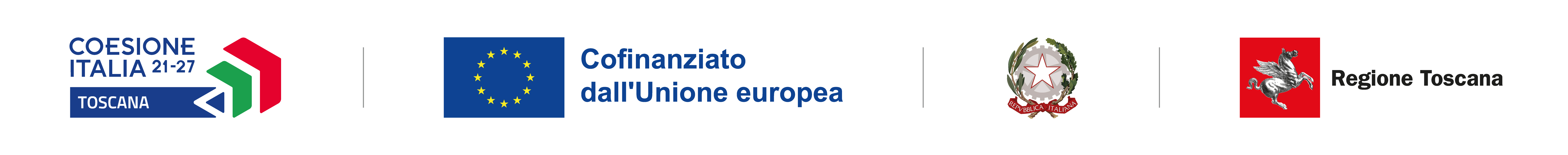Coesione Italia 21-27 Toscana - Cofinanziato dall'Unione Europea - Repubblica Italiana - Regione Toscana